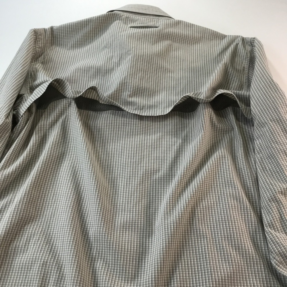 Ruff Hewn Shirt Mens XL Button Up Gingham Pockets Casual Vented Mesh LS Outdoors - Picture 10 of 11